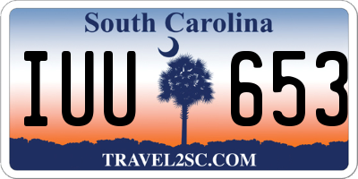 SC license plate IUU653