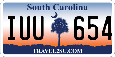 SC license plate IUU654