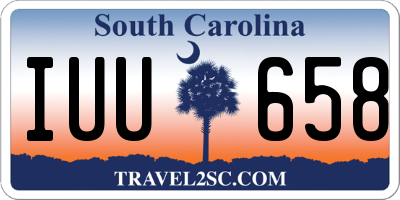 SC license plate IUU658