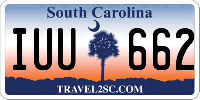 SC license plate IUU662