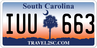 SC license plate IUU663