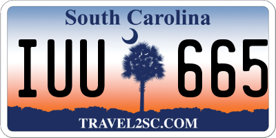 SC license plate IUU665