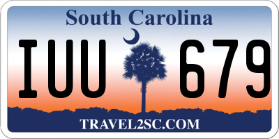 SC license plate IUU679