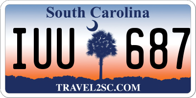 SC license plate IUU687