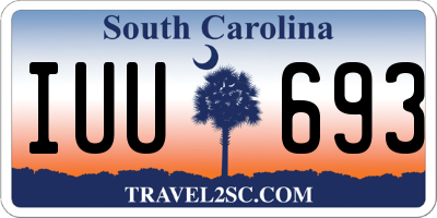 SC license plate IUU693