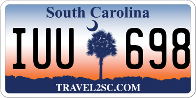 SC license plate IUU698