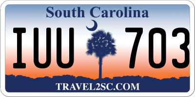 SC license plate IUU703