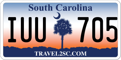 SC license plate IUU705