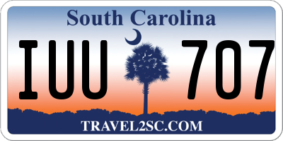 SC license plate IUU707