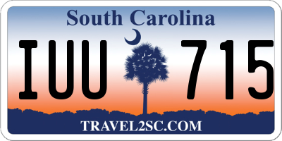 SC license plate IUU715