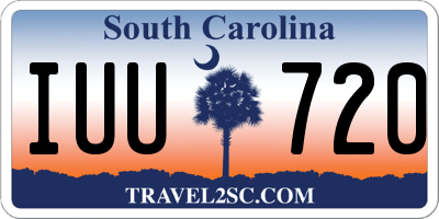 SC license plate IUU720