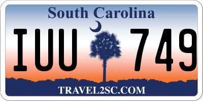 SC license plate IUU749
