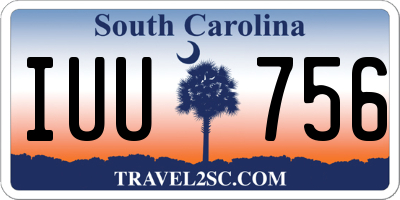 SC license plate IUU756