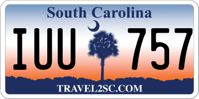 SC license plate IUU757
