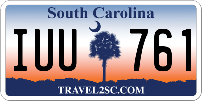 SC license plate IUU761