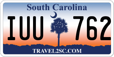SC license plate IUU762