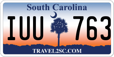 SC license plate IUU763