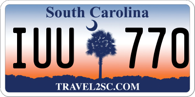 SC license plate IUU770