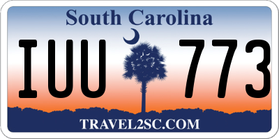 SC license plate IUU773