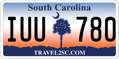 SC license plate IUU780
