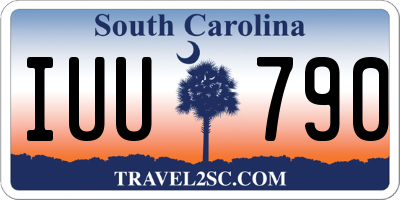 SC license plate IUU790