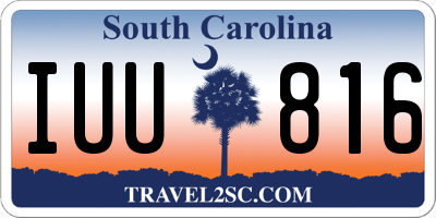 SC license plate IUU816
