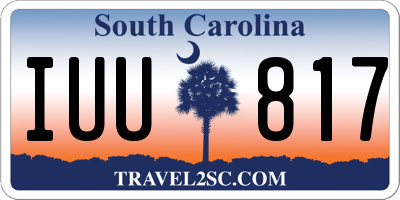 SC license plate IUU817