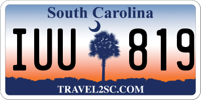 SC license plate IUU819