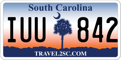 SC license plate IUU842