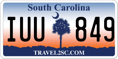 SC license plate IUU849
