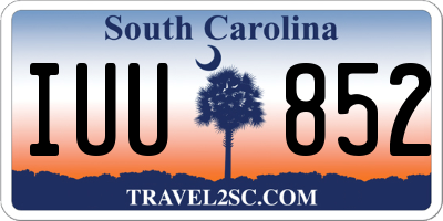 SC license plate IUU852