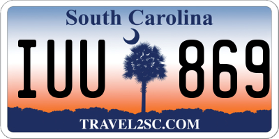 SC license plate IUU869