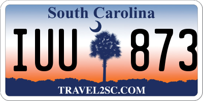 SC license plate IUU873