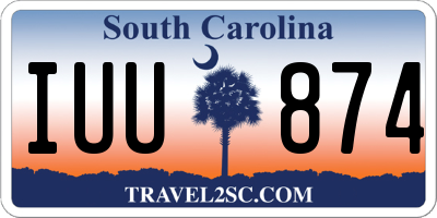SC license plate IUU874
