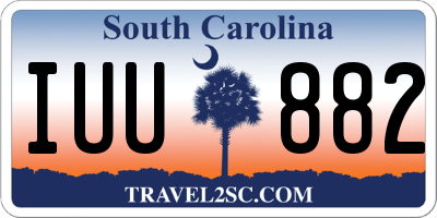 SC license plate IUU882