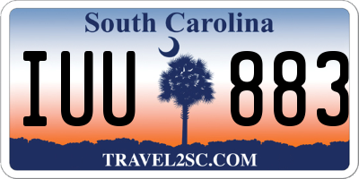 SC license plate IUU883
