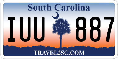 SC license plate IUU887