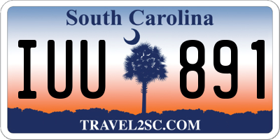 SC license plate IUU891