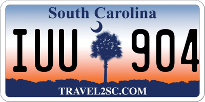 SC license plate IUU904
