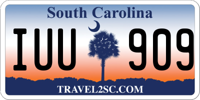 SC license plate IUU909