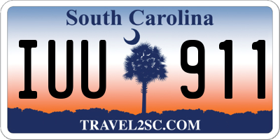 SC license plate IUU911