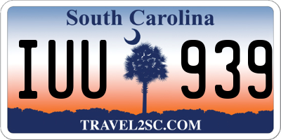 SC license plate IUU939