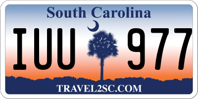 SC license plate IUU977