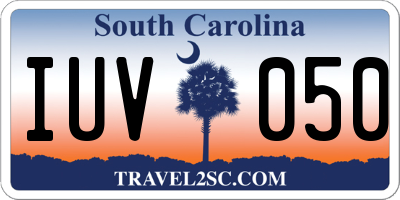 SC license plate IUV050