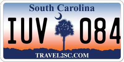 SC license plate IUV084