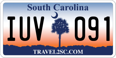 SC license plate IUV091
