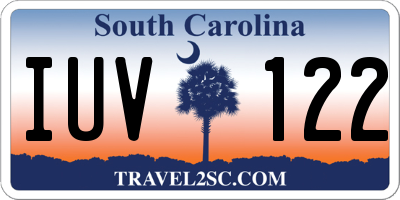 SC license plate IUV122