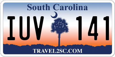 SC license plate IUV141