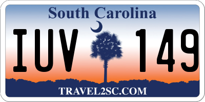 SC license plate IUV149
