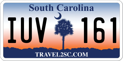 SC license plate IUV161